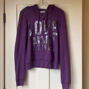 Zip up hoodie with sequins